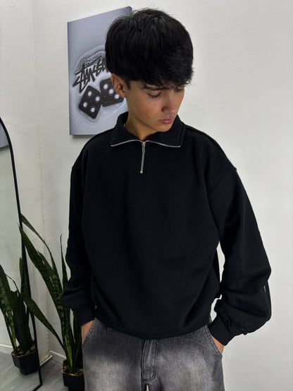 BUZO MEDIO CIERRE [boxy] #negro