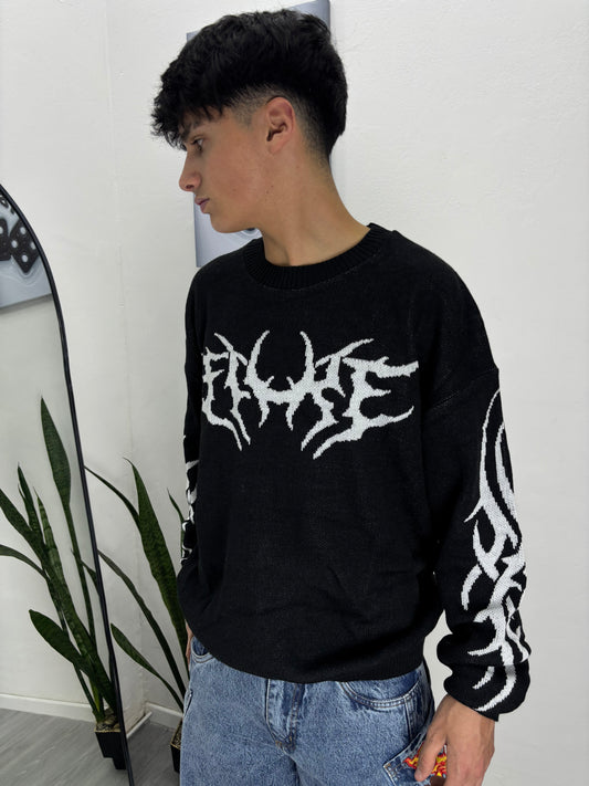 SWEATER FINE  [boxyfit] #negro