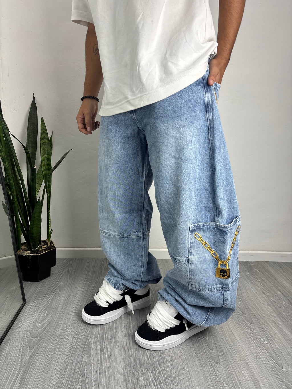 JEANS BAGGY GOLD