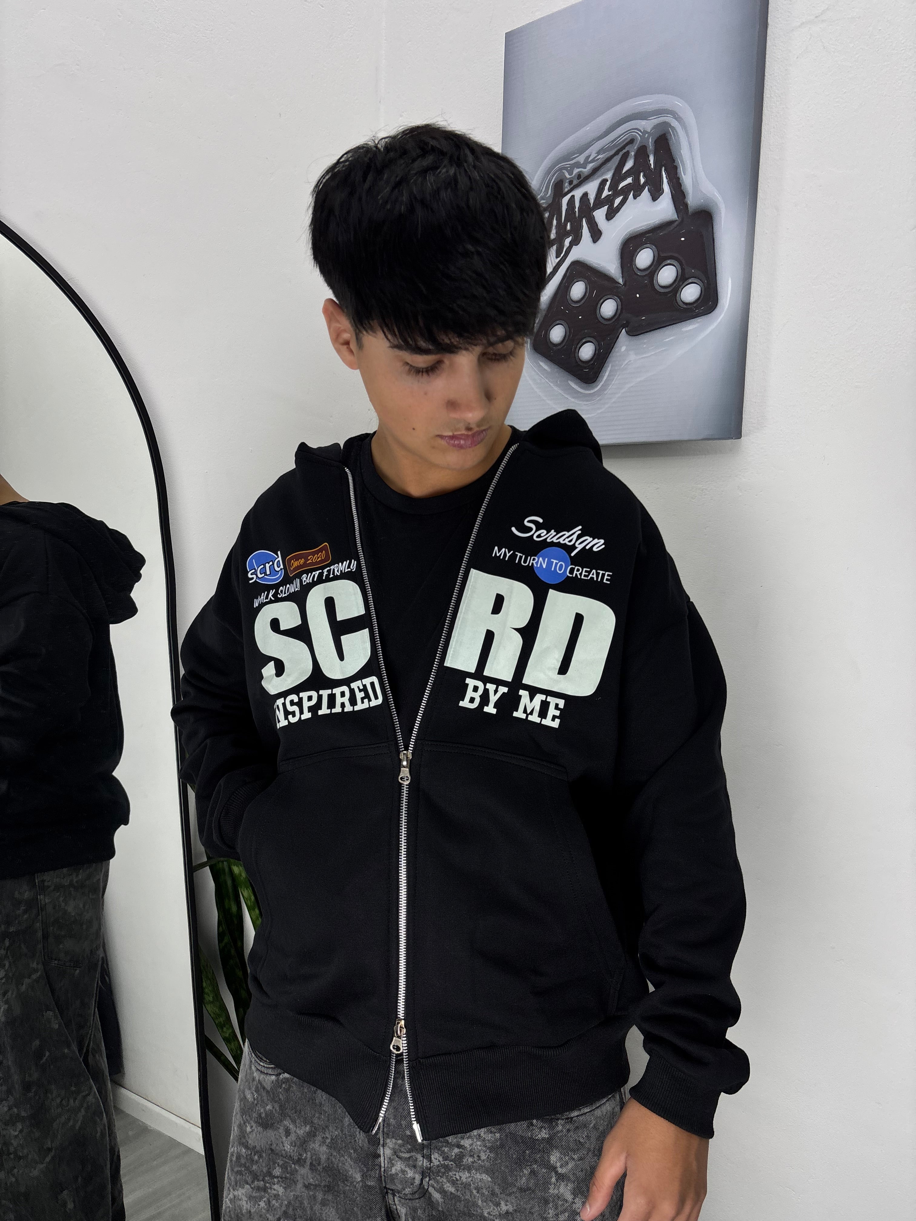 CAMPERA DOBLE ZIP WALKING #negro