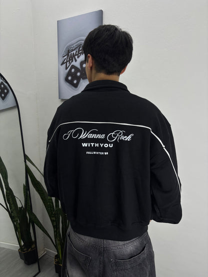 BUZO MEDIO CIERRE [boxy] #negro