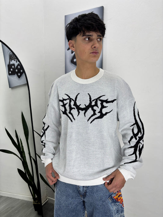 SWEATER FINE  [boxyfit] #blanco