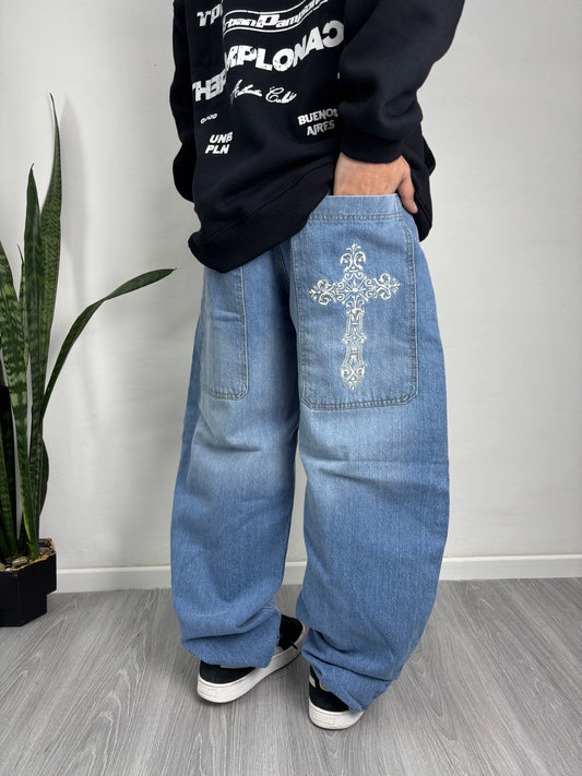 BAGGY CRUZ AZUL