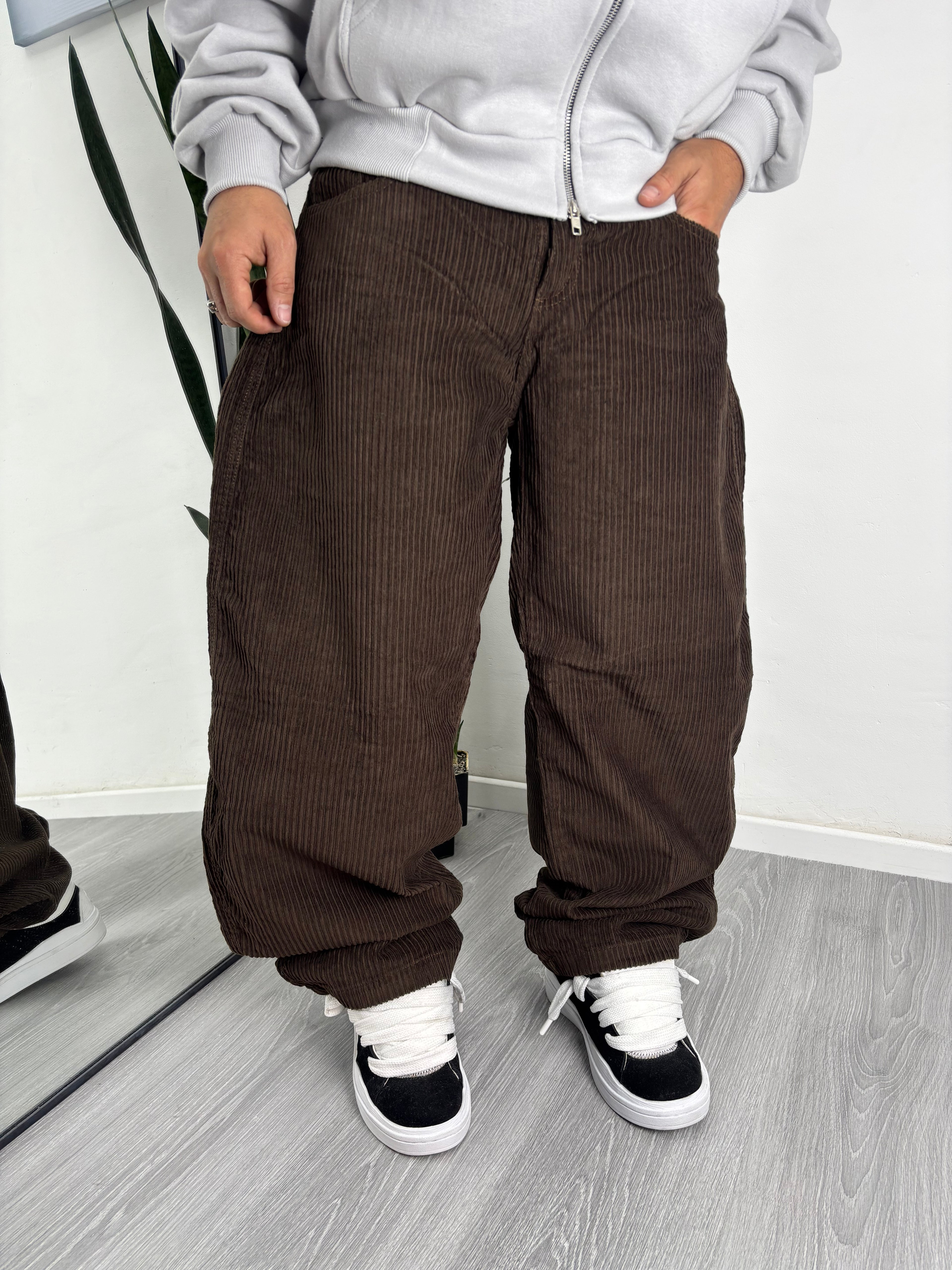 BAGGY CORDEROY #marron