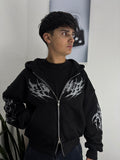 CAMPERA TRIBAL BOXY #negro