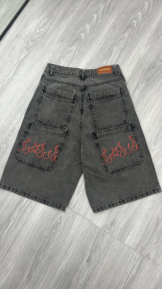 BERMUDA BAGGY FUEGO #rojo