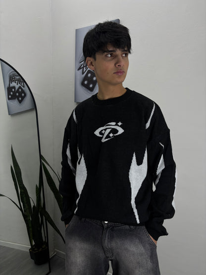 SWEATER GHOST [boxyfit] #negro