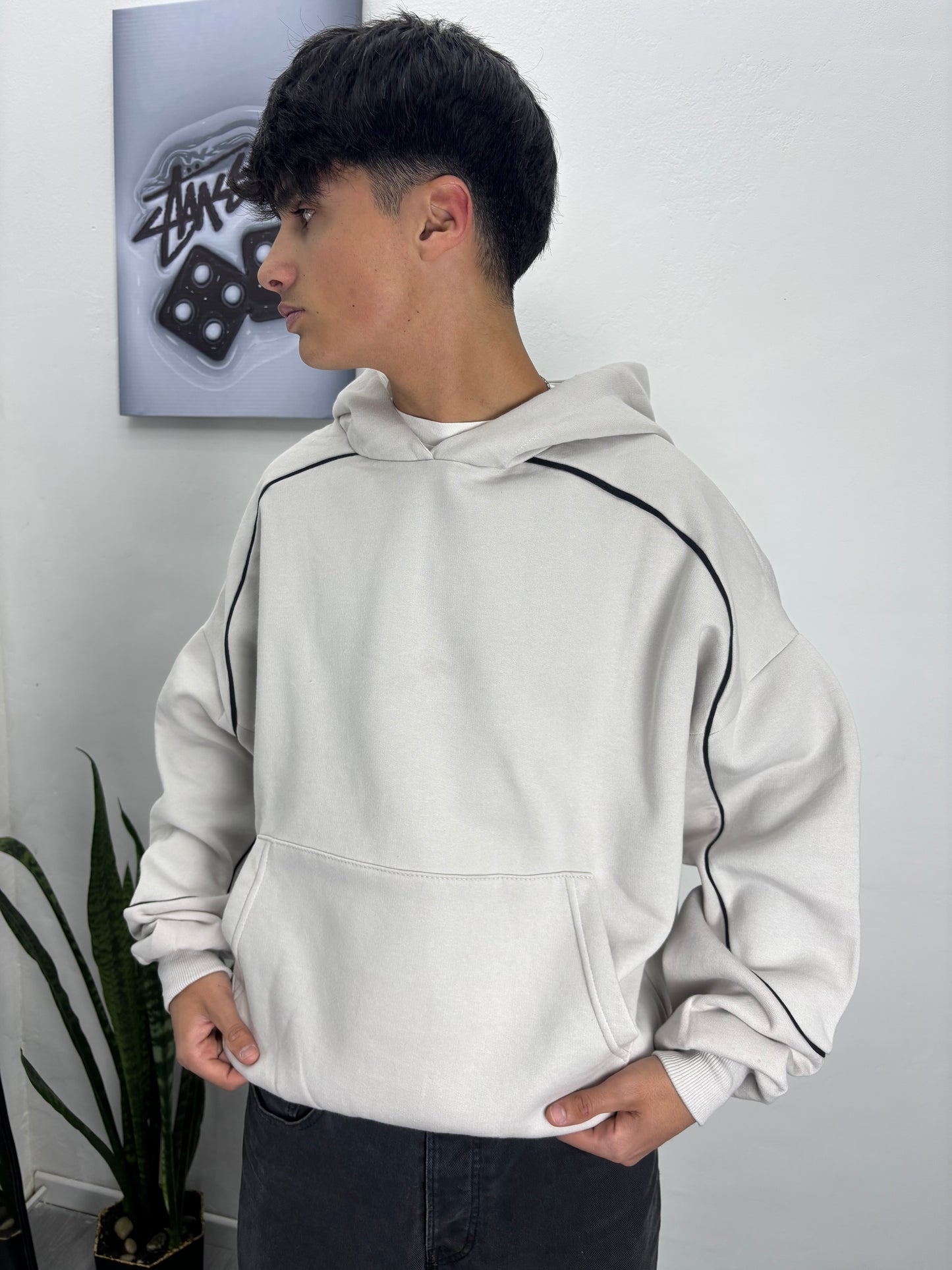 BUZO LÍNEAS [oversize] #gris