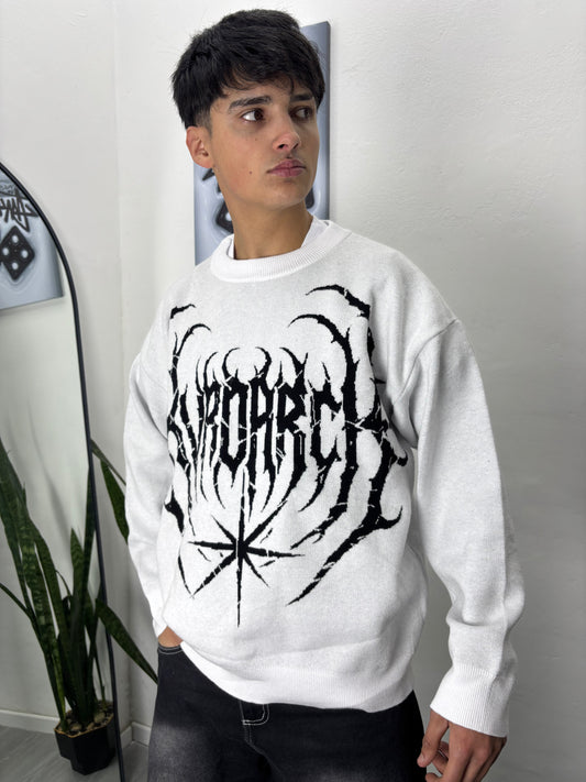 SWEATER SPIDER [OVER] #blanco