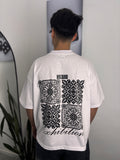 REMERA BOXY STRASS WHITE