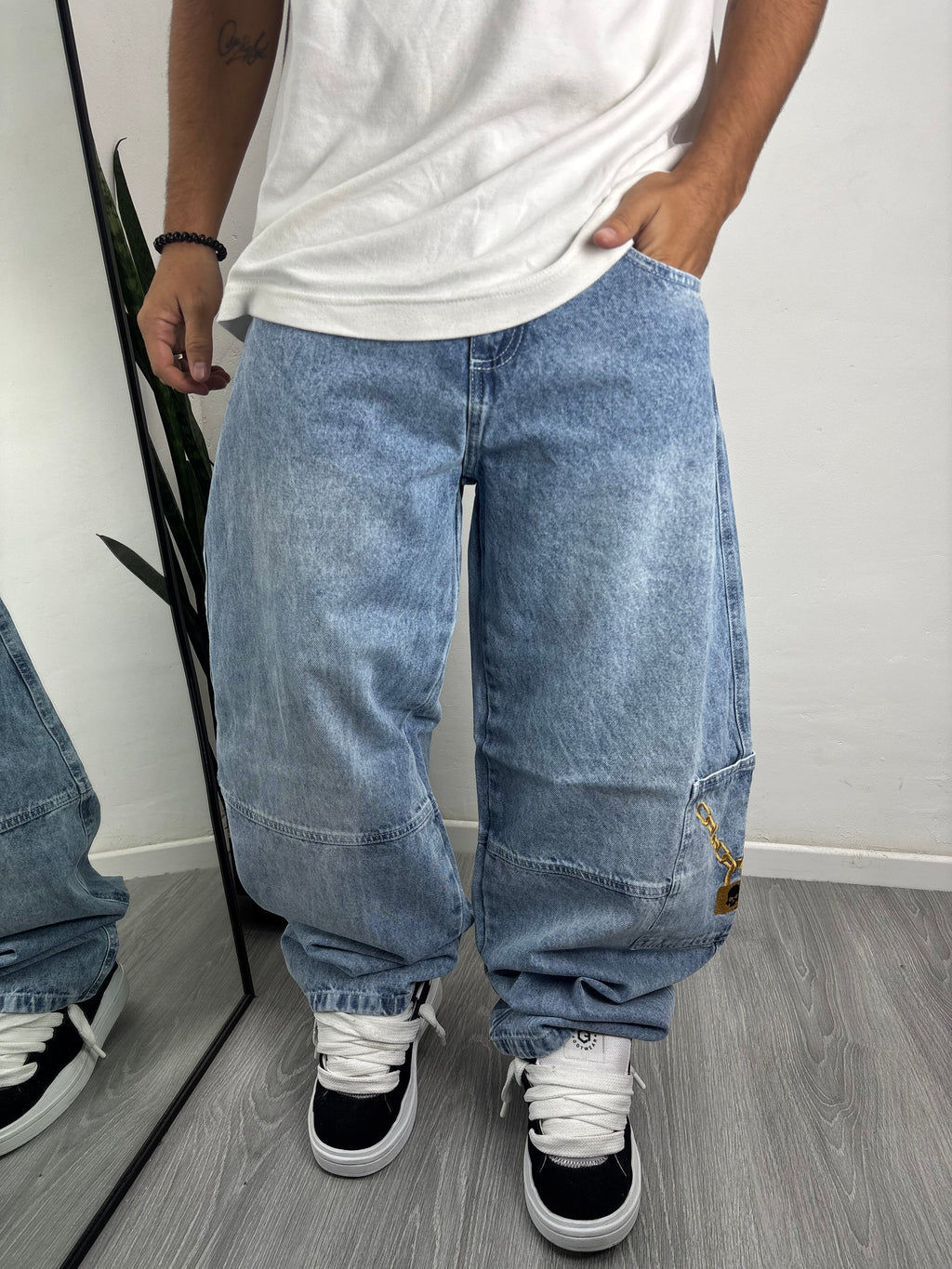 JEANS BAGGY GOLD